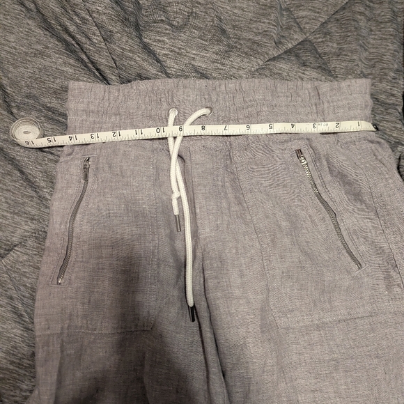 Athleta Cabo 100% Linen Wide Leg Pants Grey Size 2 - Picture 6 of 6